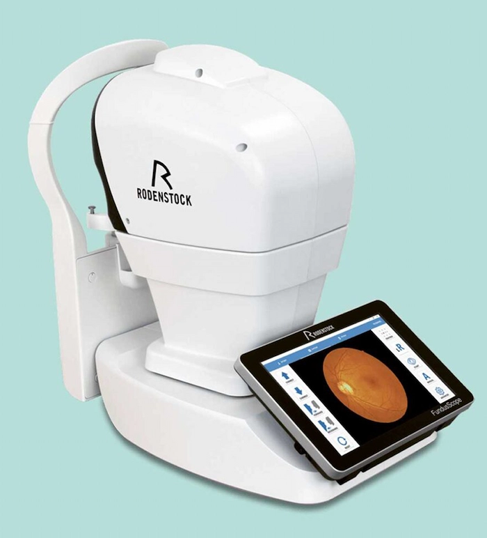 Rétinographe non mydriatique Rodenstock utilisé pour les examens de la rétine en ophtalmologie