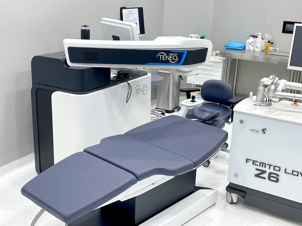 Plateforme de chirurgie réfractive laser à Lyon avec laser TENEO Bausch + Lomb et Ziemer Femto LDV Z6 pour la correction de la myopie, de l’hypermétropie, de l’astigmatisme et de la presbytie