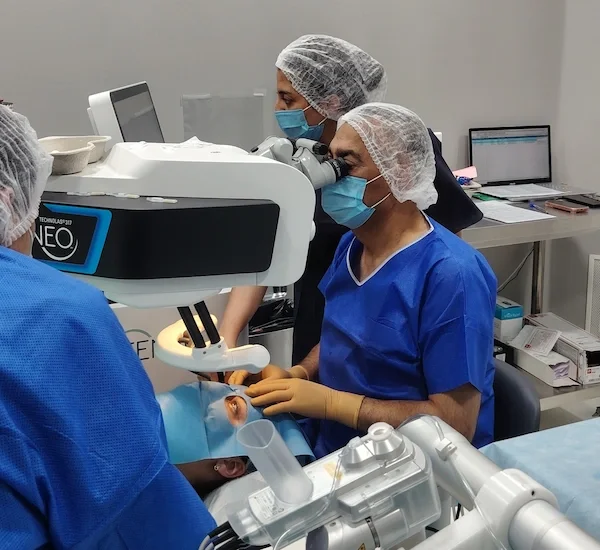 PKR Lyon – Dr Seifeddine au laser Excimer TENEO en salle opératoire ISO 7, Clinique de la vue Lyon 9